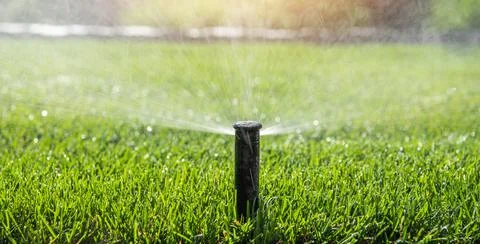 Garden Sprinkler Watering Theme Stock Photos