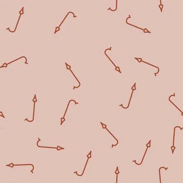 Garden stakes tool line vector seamless pattern Stock Illustration