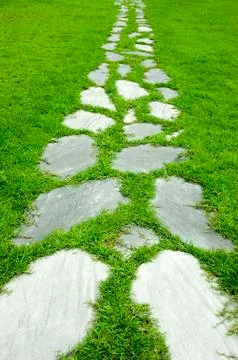 Garden stone path Stock Photos