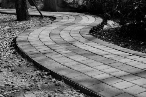 Garden stone path Stock Photos