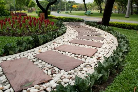 Garden Stone Path Stock Photos