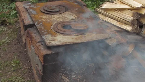 Garden stove Stock Footage 107875463
