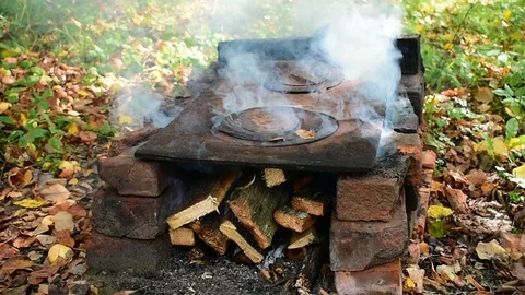 Garden stove Stock Footage 115982891