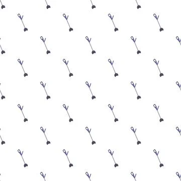 Garden string trimmer tool seamless pattern background Ilustración de archivo