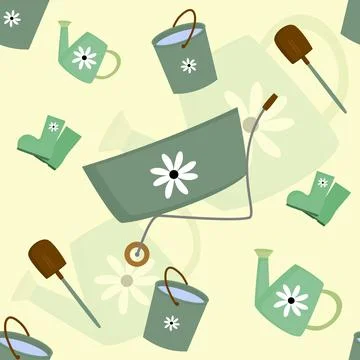 Garden Stuff Pattern Vector Stock Illustration