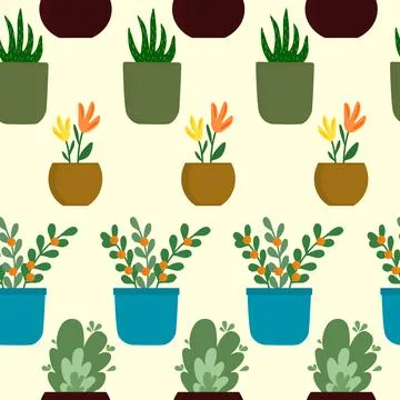 Garden Stuff Pattern Vector Stock Illustration