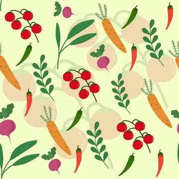Garden Stuff Seamless Pattern Stock Illustration