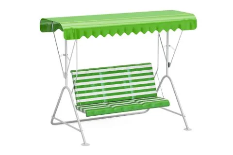 Garden swing with canopy, 3D rendering Stockillustratie