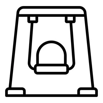 Garden swing icon outline vector. Wooden furniture Stockillustratie