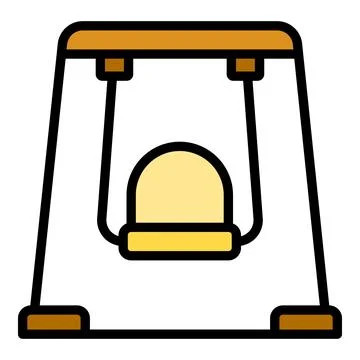 Garden swing icon vector flat Stockillustratie