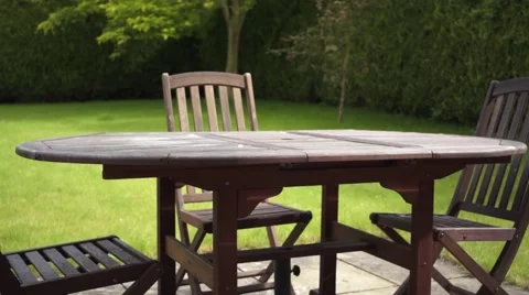 Garden Table England Stock Footage 46029766