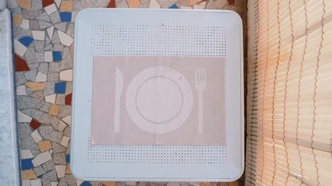 Garden table Stock Footage 98368507