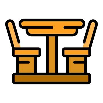 Garden table icon vector flat Illustrazione stock