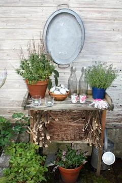 Garden table  Stock Photos
