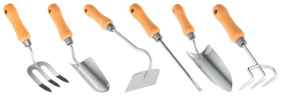 Garden Tool Set. 3D rendering Ilustração Stock