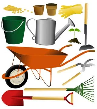 Garden  tools Stock Illustration
