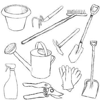 Garden tools Stock Illustration