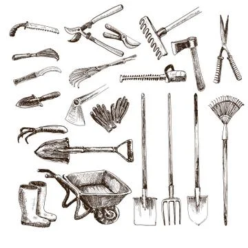 Garden tools Stock Illustration
