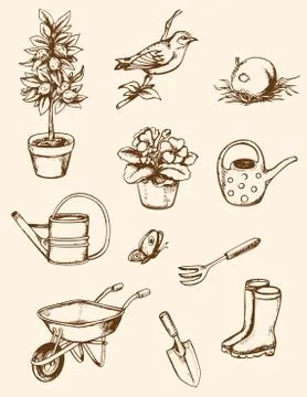 Garden tools Stock Illustration