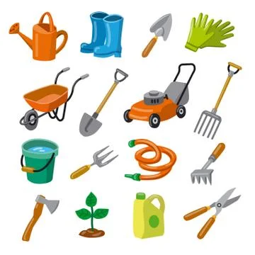 Garden tools pattern Stock Illustration