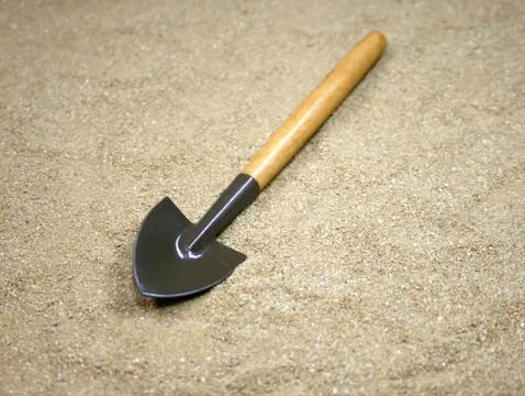 Garden tools on sand Stock Photos