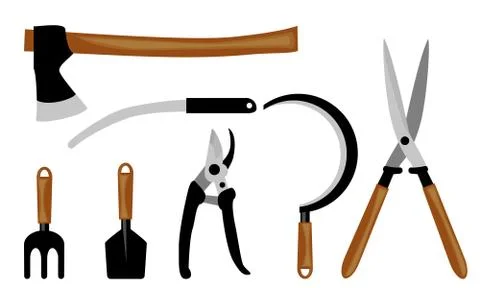 Garden tools set Stock Illustration