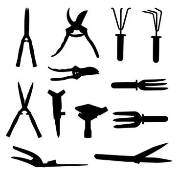 Garden Tools Set. Illustration. Illustrazione stock
