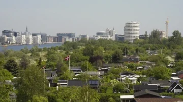 Garden town in the city Stock Footage 85520716