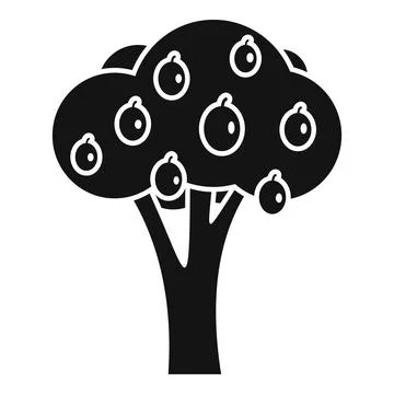 Garden tree icon simple vector. Harvest farm Stock Illustration