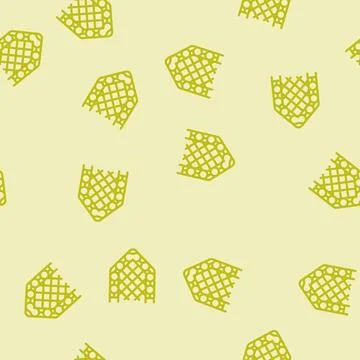 Garden trellis tool line vector seamless pattern Stock Illustration