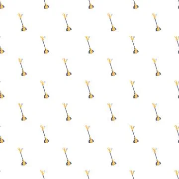 Garden trimmer equipment seamless pattern for yard work Stock Illustration