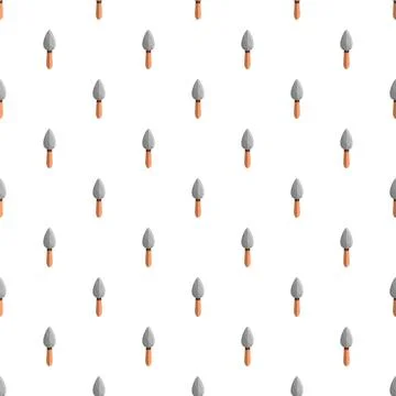 Garden trowel seamless pattern for horticulture background Stock Illustration