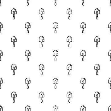 Garden trowel tools creating seamless repeating pattern Illustrazione stock