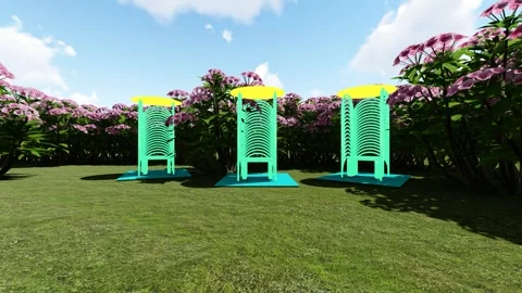 Garden Waiting Zone 스톡 동영상 345974020