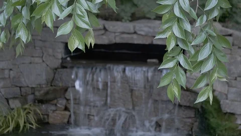 Garden Water Feature 1 Stock Footage 106947367