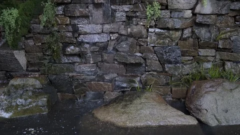 Garden Water Feature 2 Stock Footage 106949527