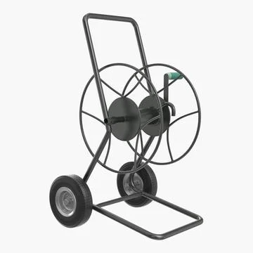 Modèle 3D : Garden Water Hose Reel Cart 3D Model #90996297