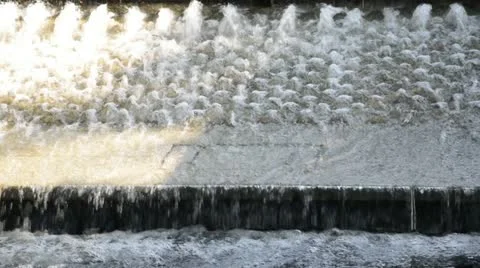 Garden waterfall Stock Footage 12762527