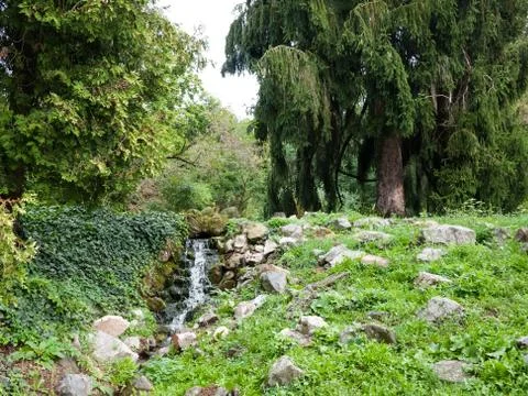 Garden waterfall Stock Photos