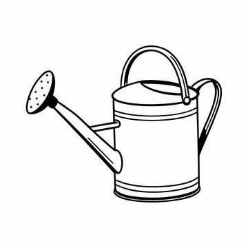 Garden Watering Can Vector Icon Stock Illustration