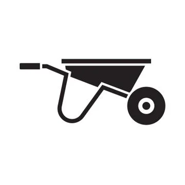 Garden Wheelbarrow Icon Stock Illustration