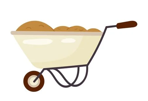 Garden wheelbarrow isolated Stock Illustration