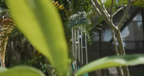Garden Windchime Stock Footage 182634824