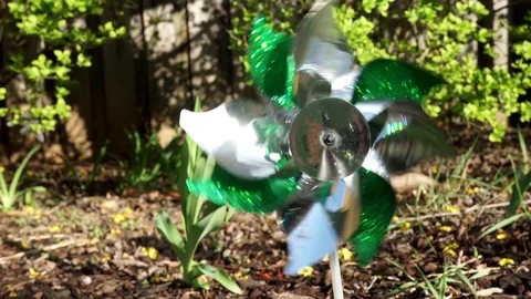 Garden Windmill 2 Stock Footage 75014328