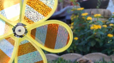 Garden Windmill Stock Footage 37436238