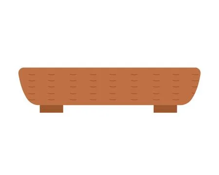 Garden wooden bench Illustration