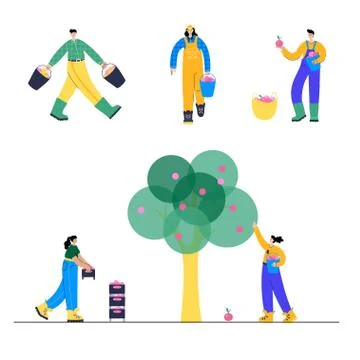 Garden work concept vector Stock Illustration