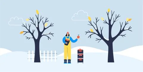 Garden work concept vector Stock Illustration