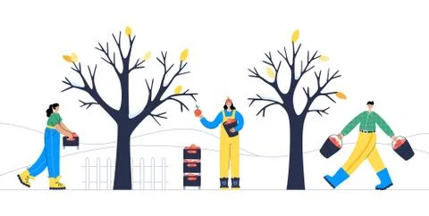 Garden work concept vector Stock Illustration