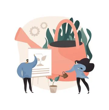 Garden workshop abstract concept vector illustration. Stock Illustration